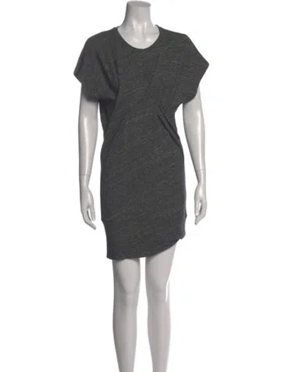 Pre-owned Iro Crew Neck Mini Dress In Gray