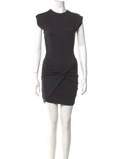 Pre-owned Iro Crew Neck Mini Dress In Gray