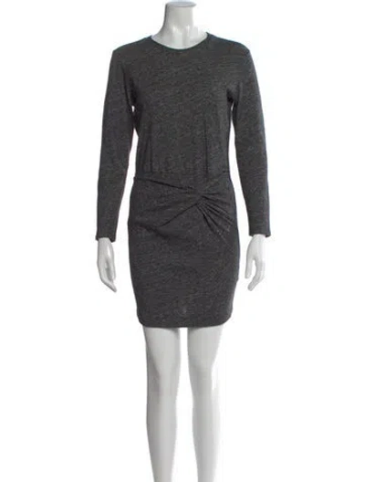 Pre-owned Iro Crew Neck Mini Dress In Gray