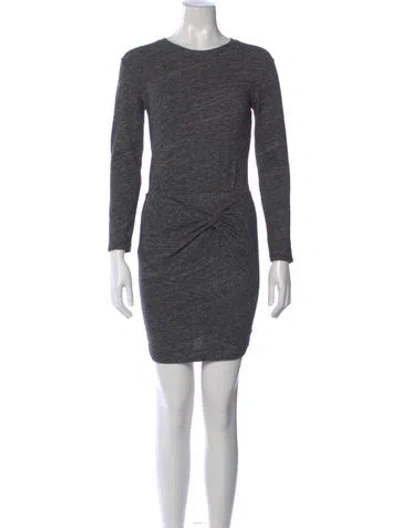 Pre-owned Iro Crew Neck Mini Dress In Gray