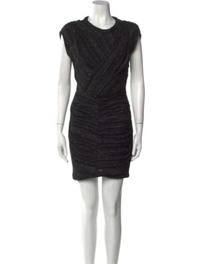 Pre-owned Iro Crew Neck Mini Dress In Multi