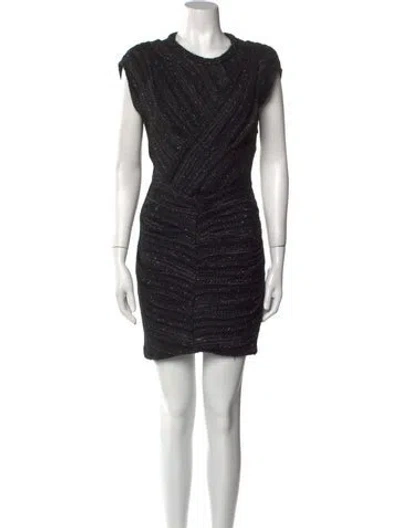 Pre-owned Iro Crew Neck Mini Dress In Multi