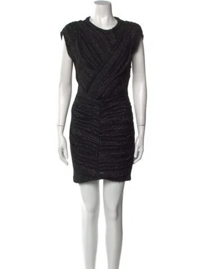 Pre-owned Iro Crew Neck Mini Dress In Multi