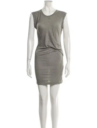 Pre-owned Iro Crew Neck Mini Dress In Multi