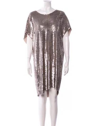 Pre-owned Iro Crew Neck Mini Dress In Multi