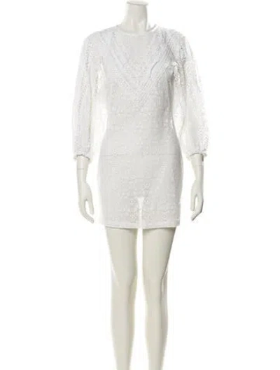Pre-owned Iro Crew Neck Mini Dress In Neutral