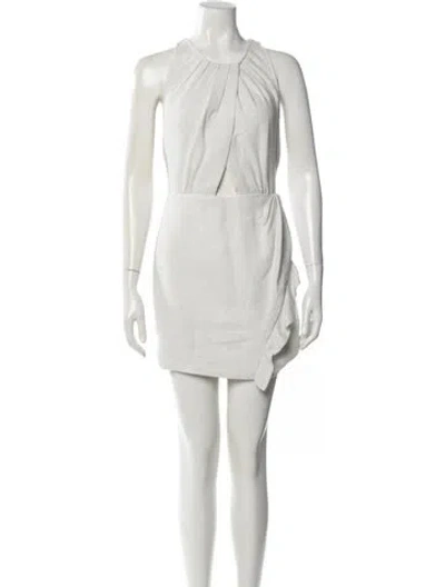 Pre-owned Iro Crew Neck Mini Dress In Neutral