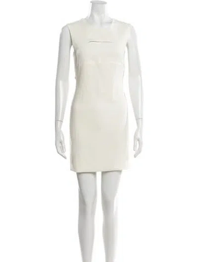 Pre-owned Iro Crew Neck Mini Dress In Neutral