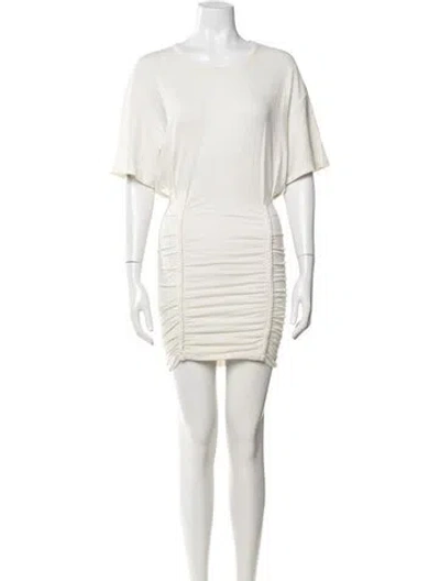 Pre-owned Iro Crew Neck Mini Dress In Neutrals