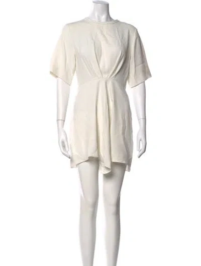 Pre-owned Iro Crew Neck Mini Dress In Neutrals