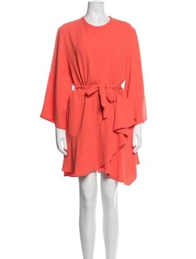 Pre-owned Iro Crew Neck Mini Dress In Orange
