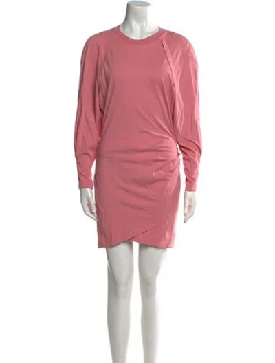 Pre-owned Iro Crew Neck Mini Dress In Pink