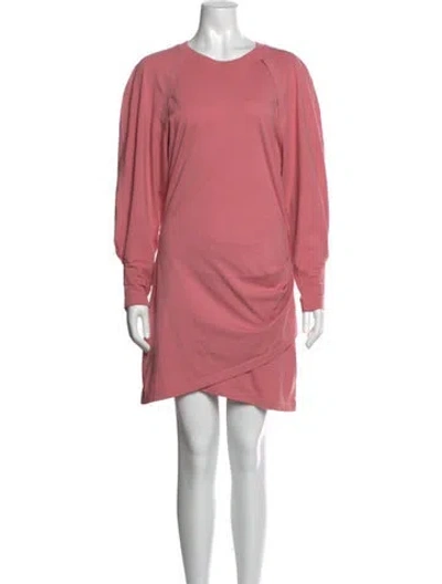 Pre-owned Iro Crew Neck Mini Dress In Pink