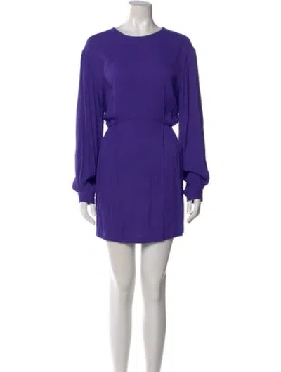 Pre-owned Iro Crew Neck Mini Dress In Purple