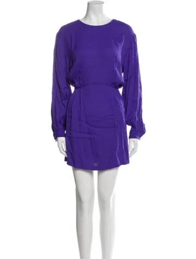 Pre-owned Iro Crew Neck Mini Dress In Purple