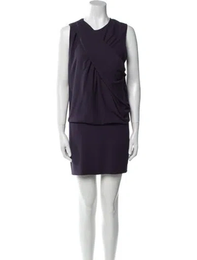 Pre-owned Iro Crew Neck Mini Dress In Purple