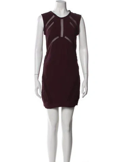 Pre-owned Iro Crew Neck Mini Dress In Purple