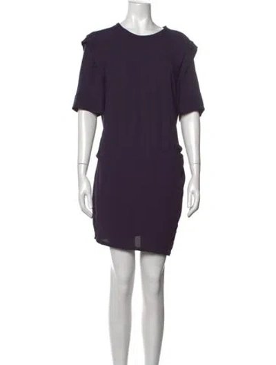 Pre-owned Iro Crew Neck Mini Dress In Purple