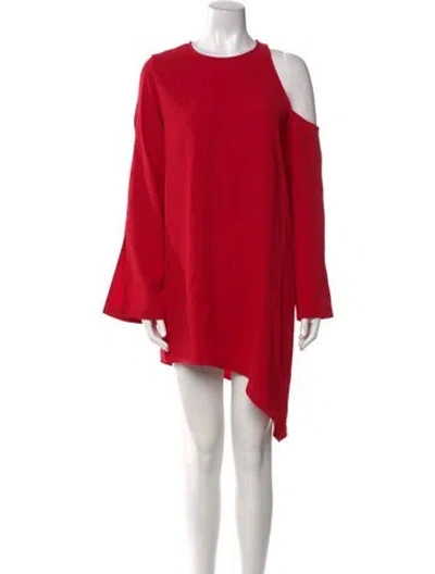 Pre-owned Iro Crew Neck Mini Dress In Red