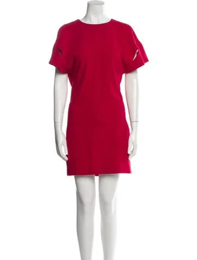 Pre-owned Iro Crew Neck Mini Dress In Red