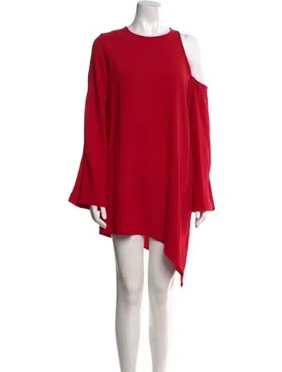 Pre-owned Iro Crew Neck Mini Dress In Red