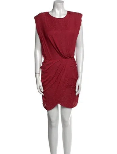 Pre-owned Iro Crew Neck Mini Dress In Red