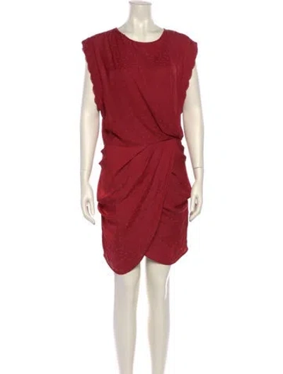 Pre-owned Iro Crew Neck Mini Dress In Red