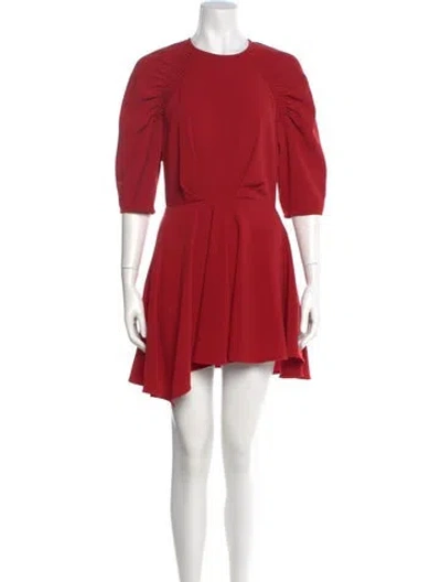 Pre-owned Iro Crew Neck Mini Dress In Red