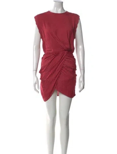 Pre-owned Iro Crew Neck Mini Dress In Red