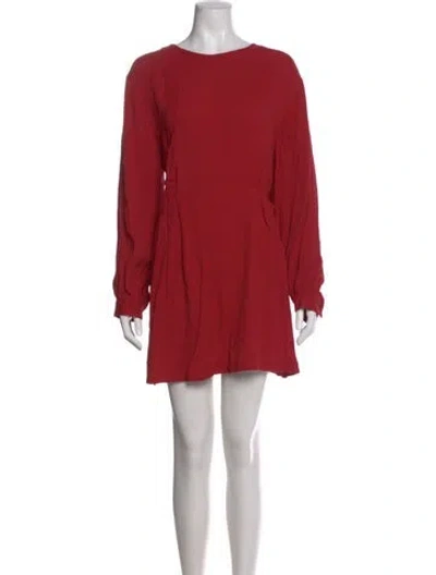 Pre-owned Iro Crew Neck Mini Dress In Red