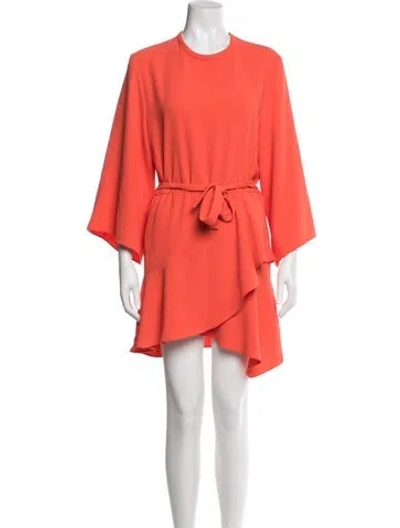 Pre-owned Iro Crew Neck Mini Dress In Red