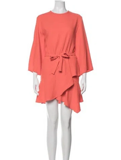 Pre-owned Iro Crew Neck Mini Dress In Red