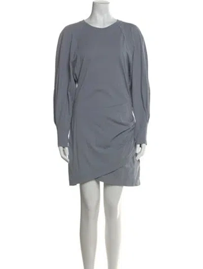 Pre-owned Iro Crew Neck Mini Dress W/ Tags In Blue