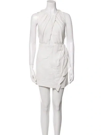 Pre-owned Iro Crew Neck Mini Dress W/ Tags In Gray