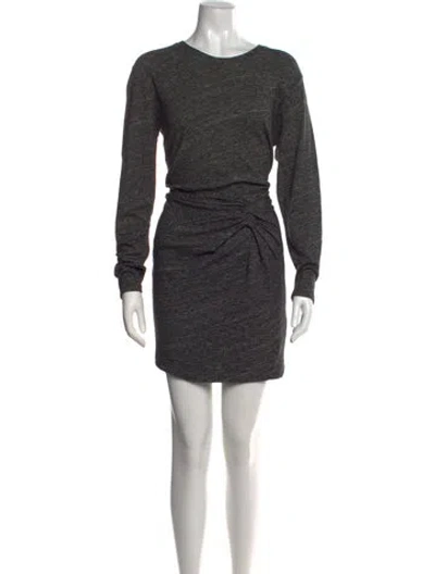 Pre-owned Iro Crew Neck Mini Dress W/ Tags In Gray