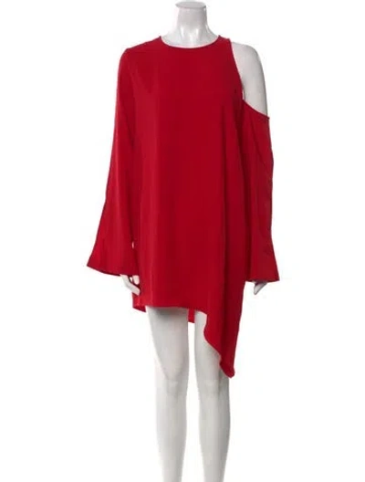 Pre-owned Iro Crew Neck Mini Dress W/ Tags In Red