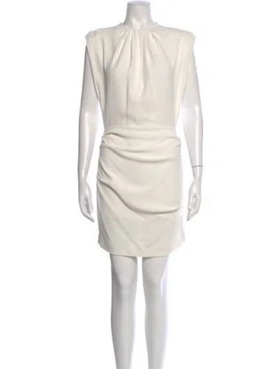 Pre-owned Iro Crew Neck Mini Dress In White