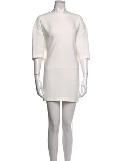 Pre-owned Iro Crew Neck Mini Dress In White