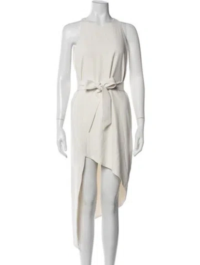 Pre-owned Iro Crew Neck Mini Dress In White