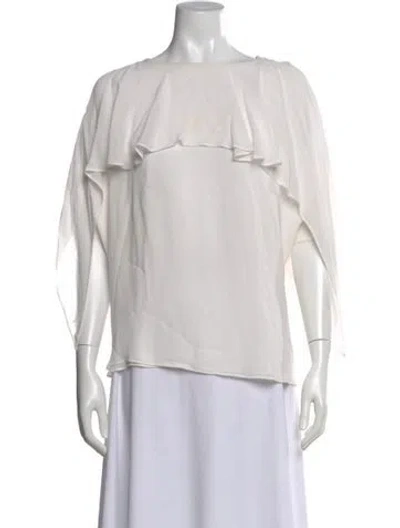 Pre-owned Iro Crew Neck Short Sleeve Blouse In Neutral