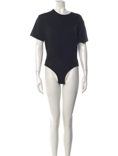 Pre-owned Iro Crew Neck Short Sleeve Bodysuit In Black