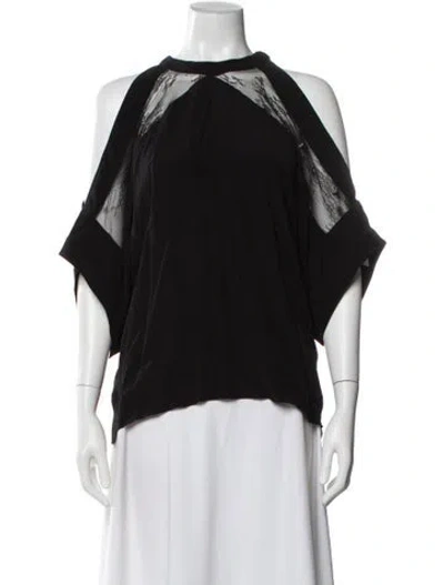 Pre-owned Iro Crew Neck Short Sleeve Top In Black