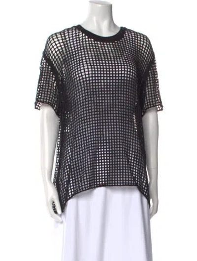 Pre-owned Iro Crew Neck Short Sleeve Top In Black
