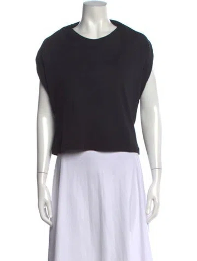 Pre-owned Iro Crew Neck Short Sleeve Top In Black