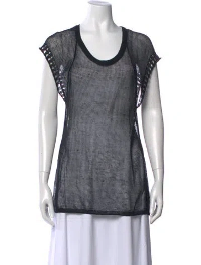 Pre-owned Iro Crew Neck Short Sleeve Top In Black