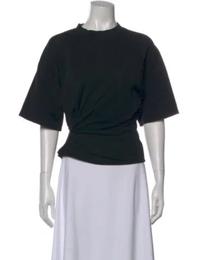 Pre-owned Iro Crew Neck Short Sleeve Top In Black
