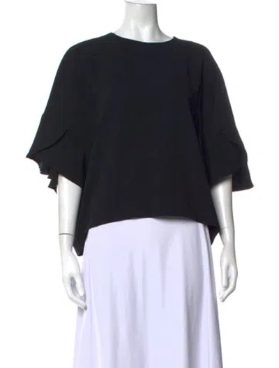 Pre-owned Iro Crew Neck Short Sleeve Top In Black