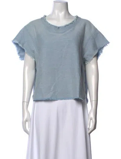 Pre-owned Iro Crew Neck Short Sleeve Top In Blue