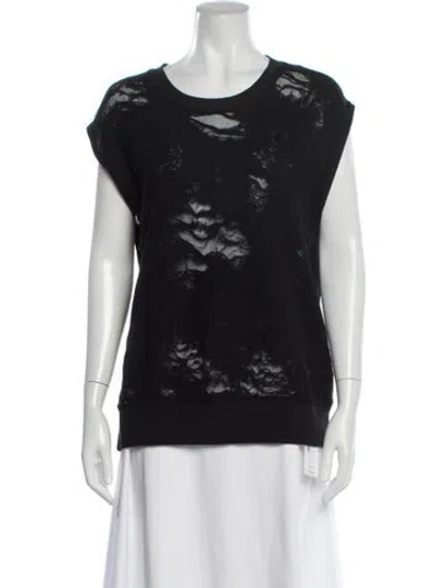 Pre-owned Iro Crew Neck Short Sleeve Top In Gray