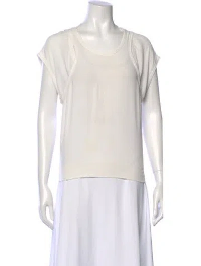 Pre-owned Iro Crew Neck Short Sleeve Top In Neutral